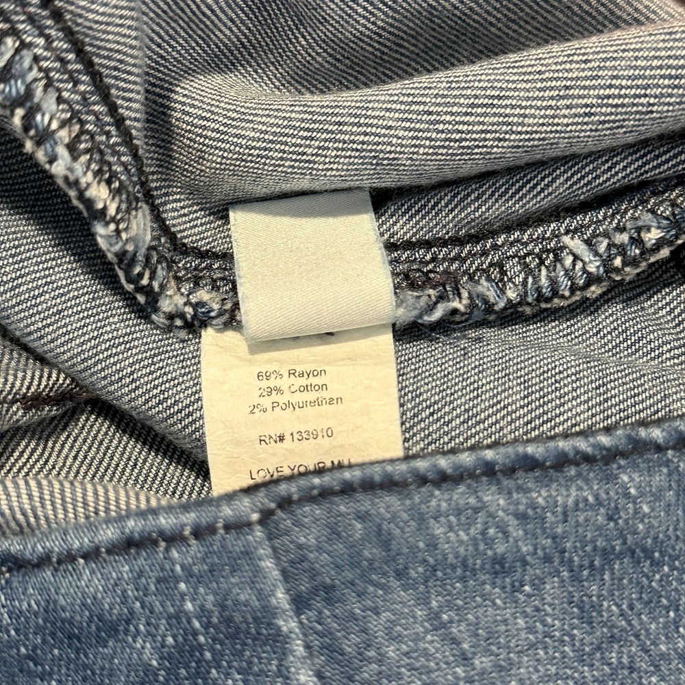 Mumu Blue Berkeley Bell Jeans Womens S Short High Rise Flare Bell Bottom - Picture 3 of 4